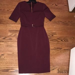 Ted Baker maroon dress
